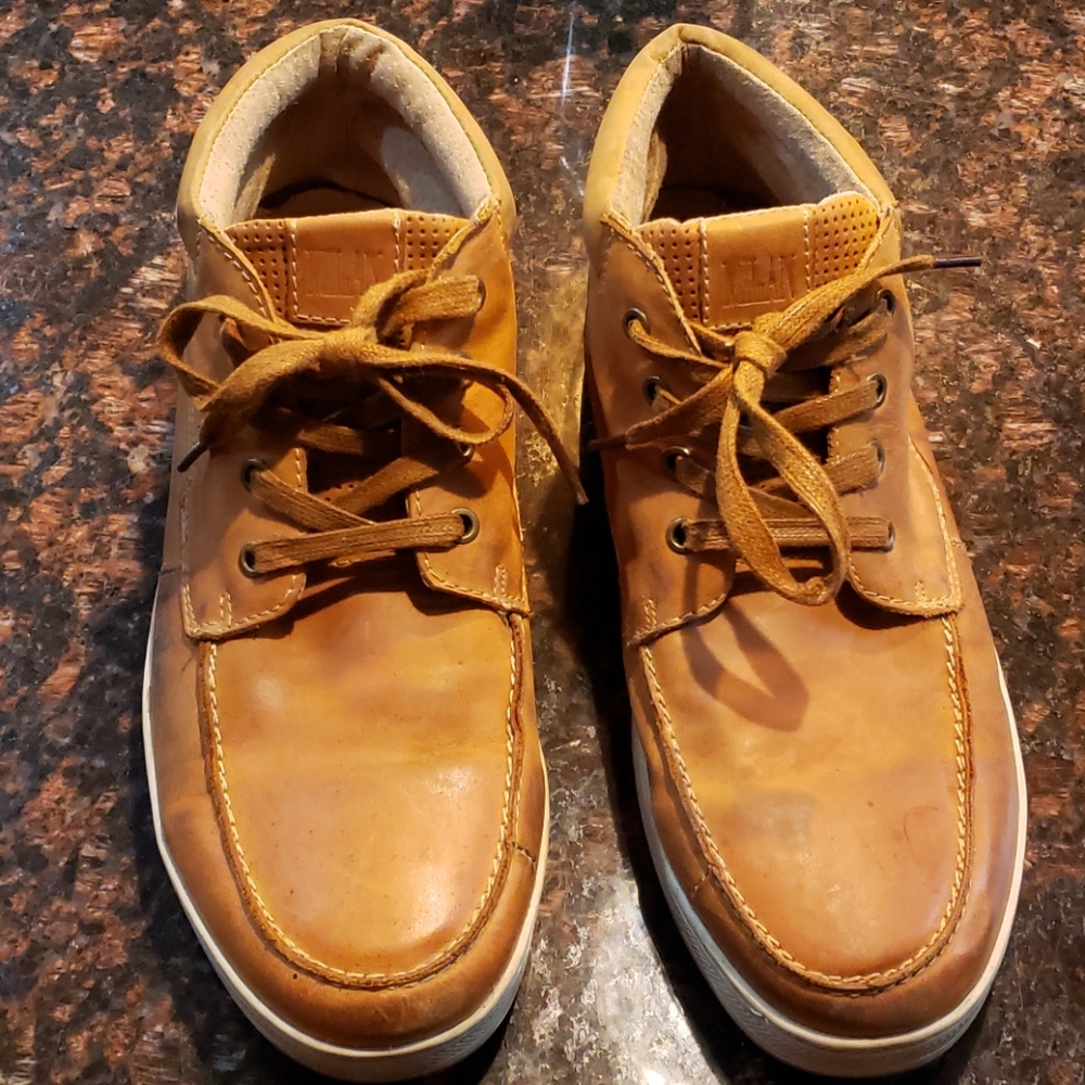 Brown leather shoes